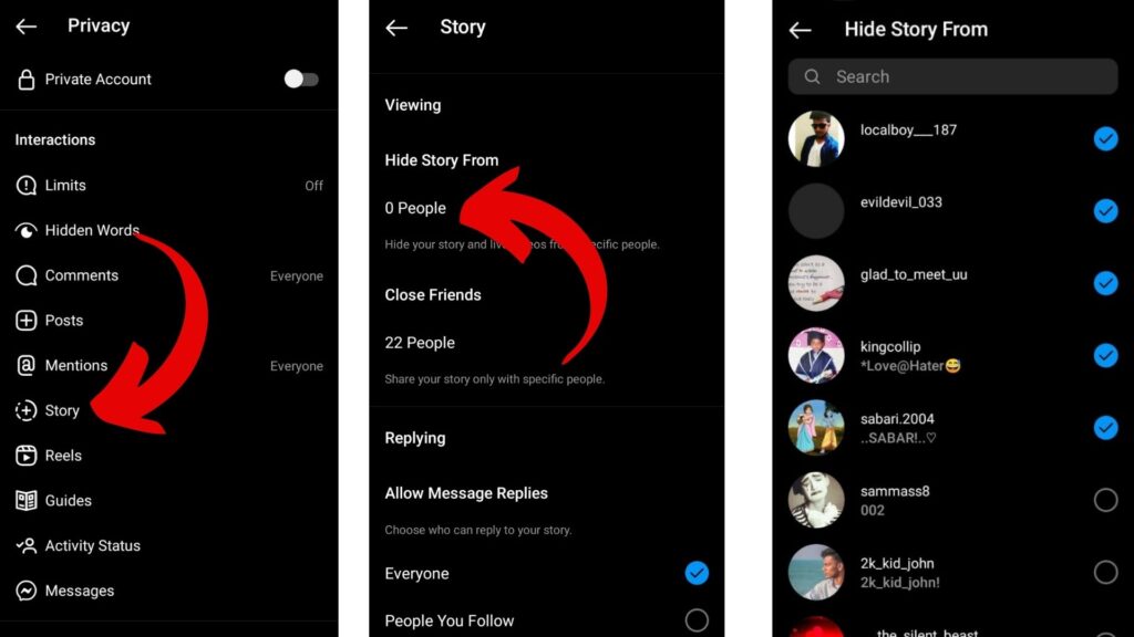 Hide Stories from any Person