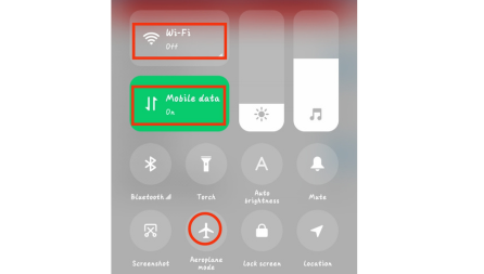 Turn Off the Internet Connection or Turn On Airplane Mode