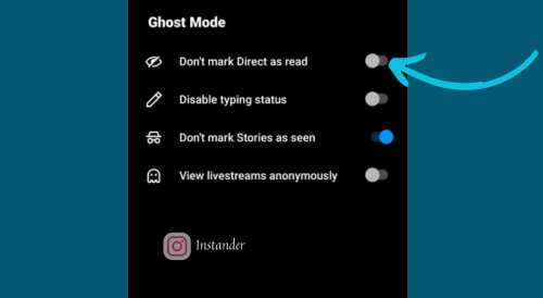 How to  turn off "Seen" on Instagram using Instander
