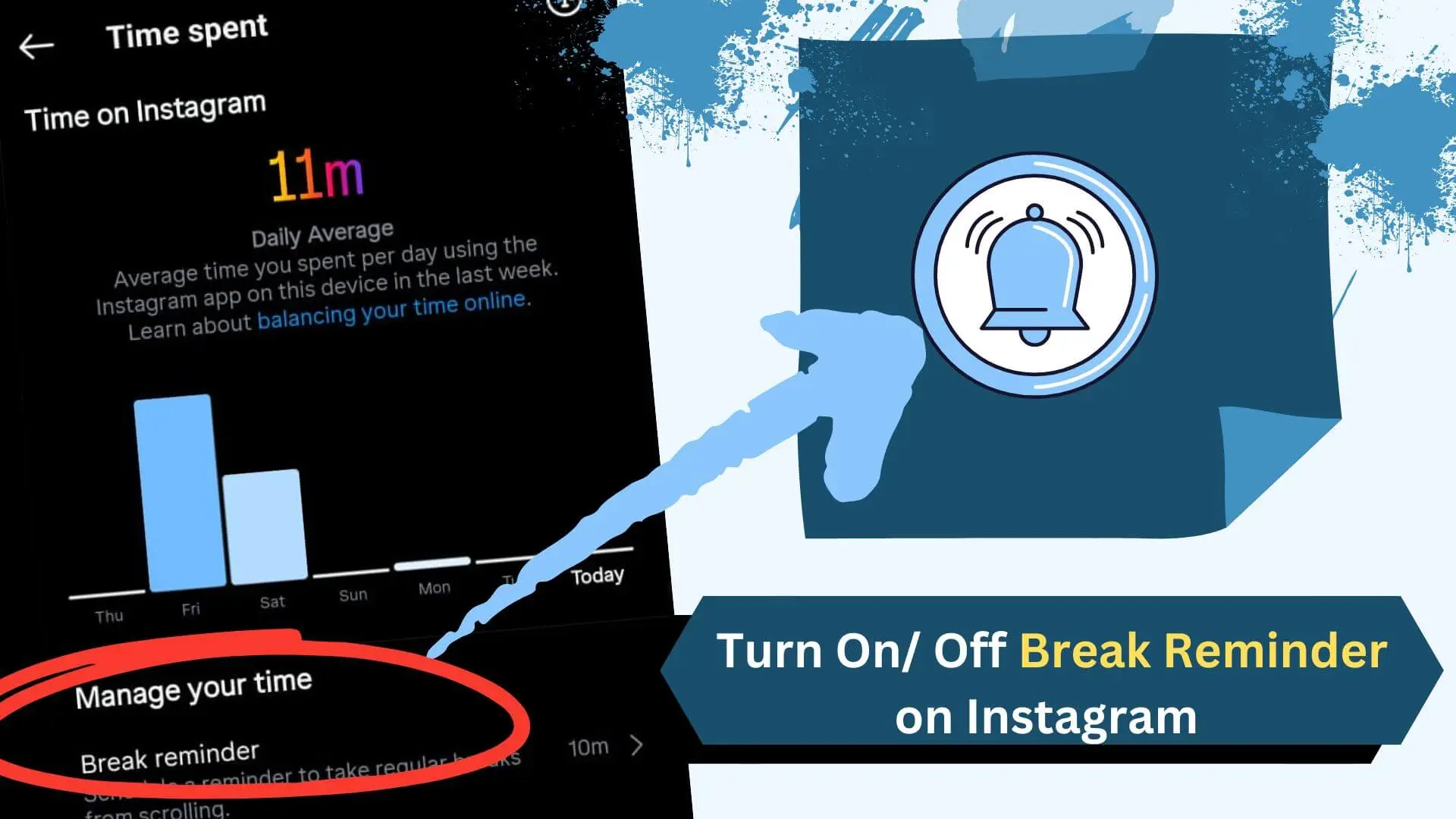 Turn On/Off Instagram Break Reminder