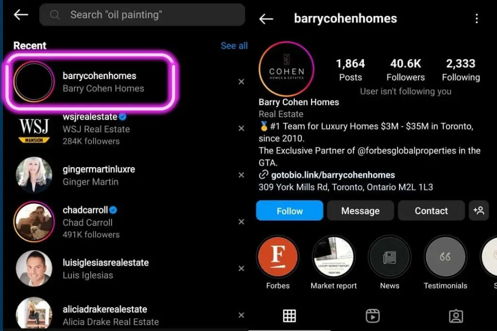 @barrycohenhomes IG Profile Review