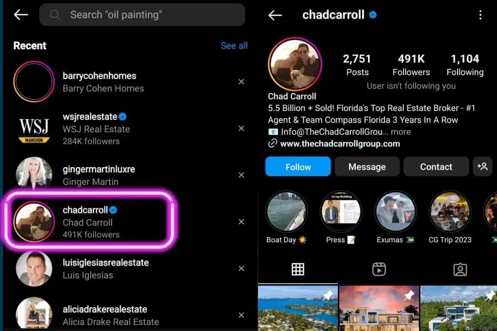 @chadcarroll IG Profile Review